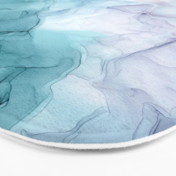 Beachy Pastel Flowing Ombre Abstract Bath Mat Gallery Image 3