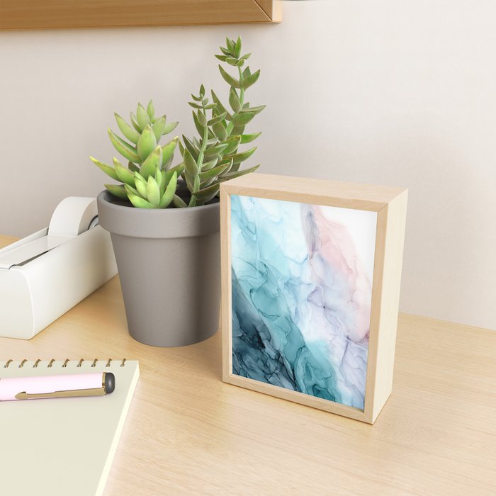 Beachy Pastel Flowing Ombre Abstract Mini Art Print Gallery Image 2