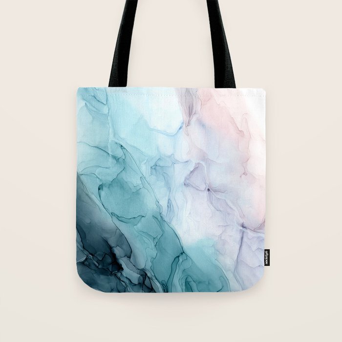 Beachy Pastel Flowing Ombre Abstract Tote Bag Gallery Image 1