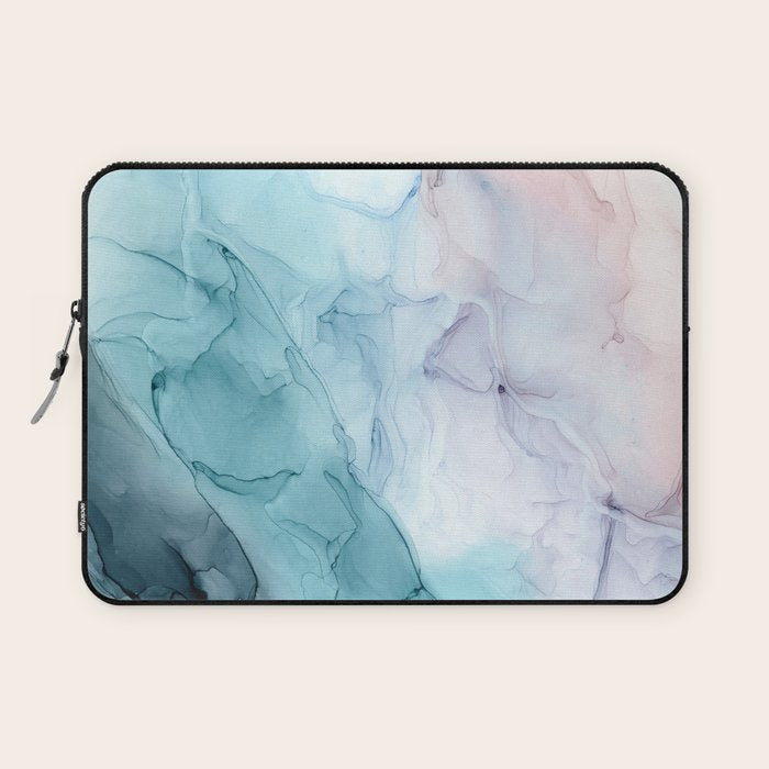 Beachy Pastel Flowing Ombre Abstract Laptop Sleeve Gallery Image 1