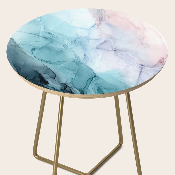 Beachy Pastel Flowing Ombre Abstract Side Table Gallery Image 2