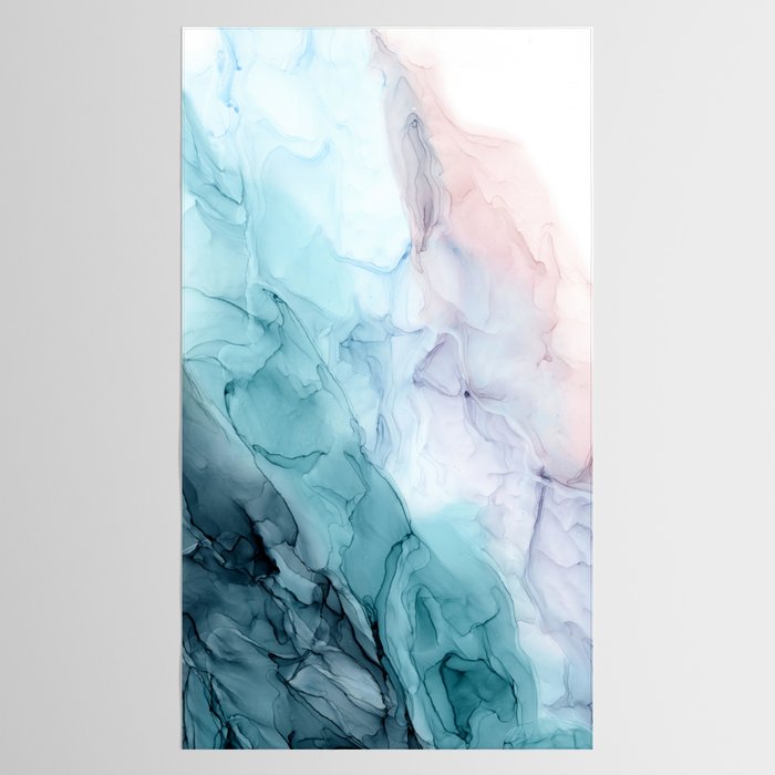 Beachy Pastel Flowing Ombre Abstract Tablecloth Gallery Image 2