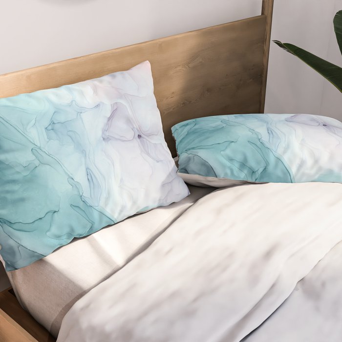 Beachy Pastel Flowing Ombre Abstract Pillow Sham Gallery Image 2