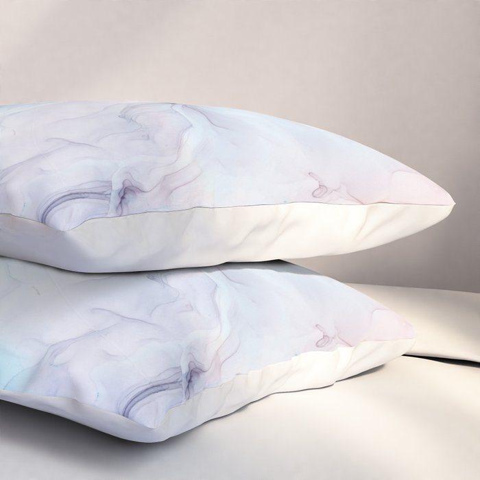 Beachy Pastel Flowing Ombre Abstract Pillow Sham Gallery Image 3