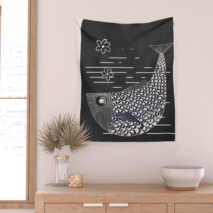 In the current of the sea 01 Wall Tapestry Gallery Image 2