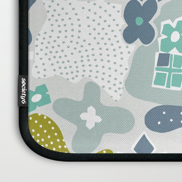 City life botanical park soft grey Laptop Sleeve Gallery Image 3