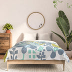 City life botanical park soft grey Comforter Gallery Image 3
