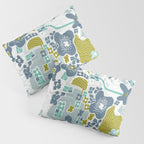 City life botanical park soft grey Pillow Sham Gallery Image 3