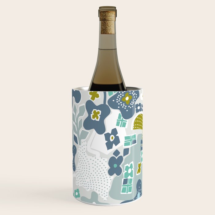 City life botanical park soft grey Wine Chiller Gallery Image 2