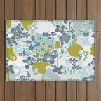 City life botanical park soft grey Outdoor Rug Gallery Image 1