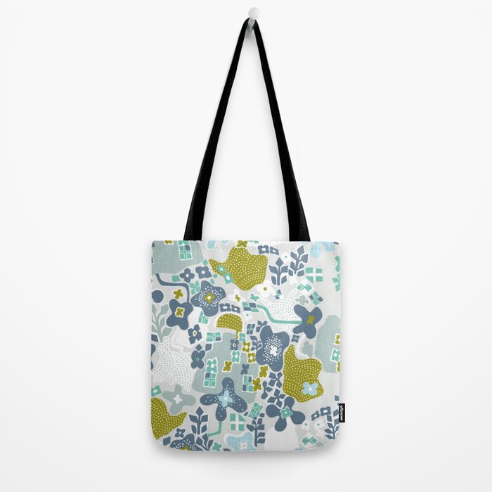 City life botanical park soft grey Tote Bag Gallery Image 2