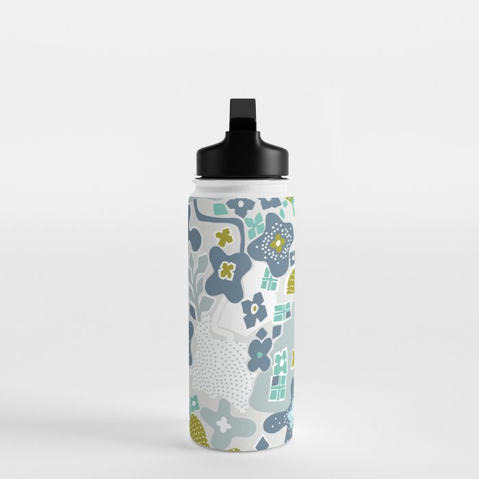 City life botanical park soft grey Water Bottle Gallery Image 3
