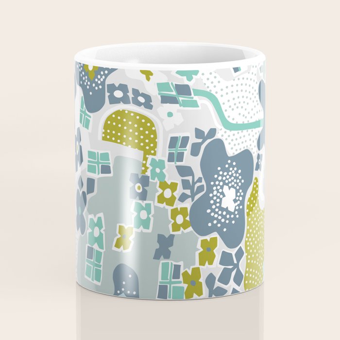 City life botanical park soft grey Coffee Mug Gallery Image 4
