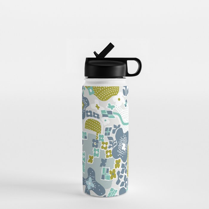 City life botanical park soft grey Water Bottle Gallery Image 1