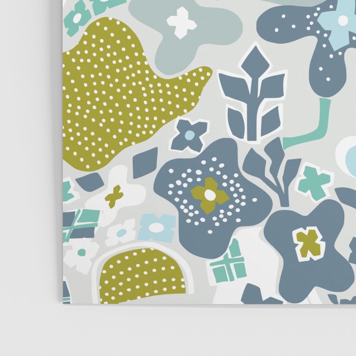 City life botanical park soft grey Poster Gallery Image 3