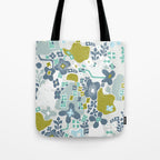 City life botanical park soft grey Tote Bag Gallery Image 1