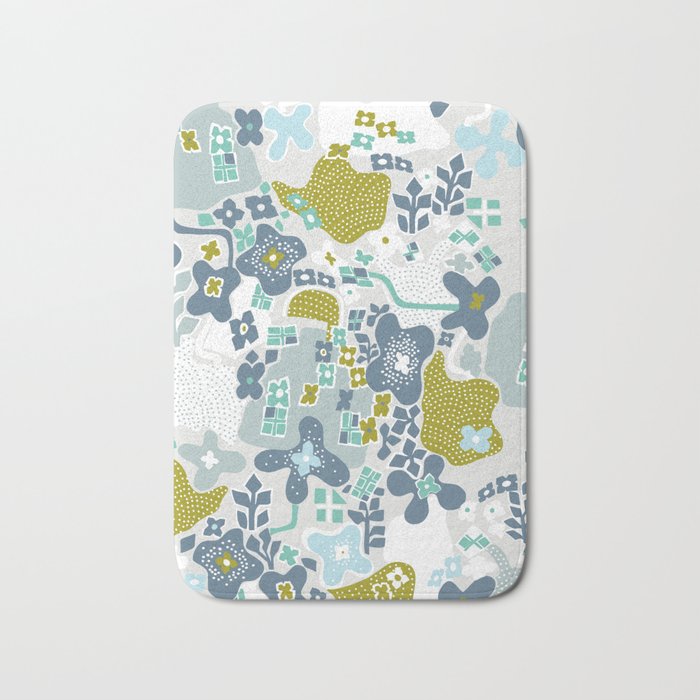 City life botanical park soft grey Bath Mat Gallery Image 1