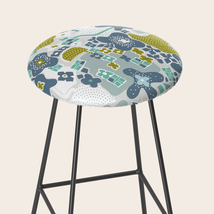 City life botanical park soft grey Stool Gallery Image 2