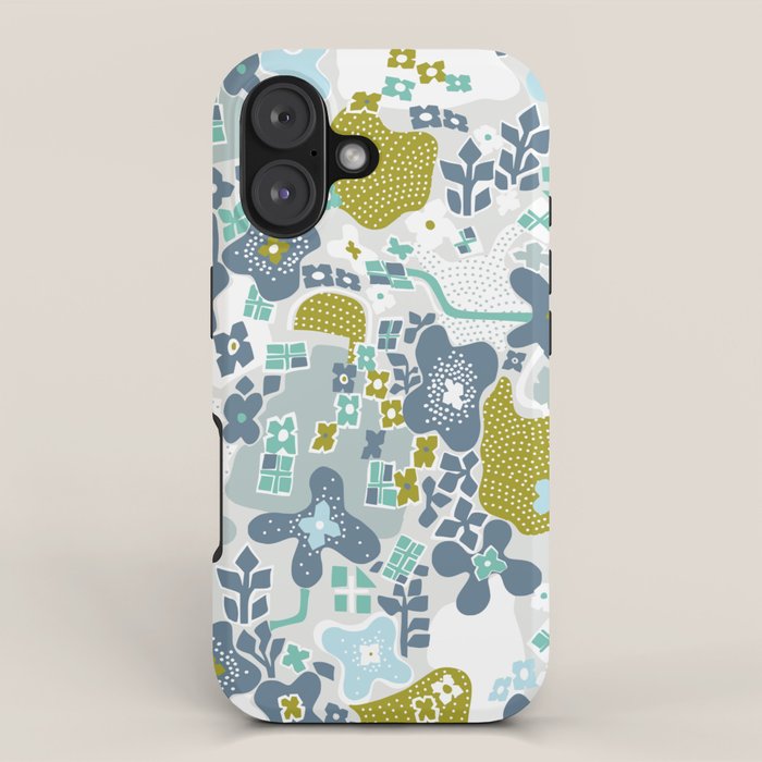 City life botanical park soft grey iPhone Case Gallery Image 1