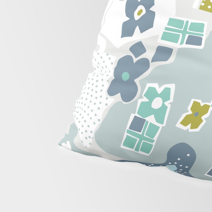 City life botanical park soft grey Pillow Sham Gallery Image 4