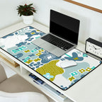 City life botanical park soft grey Desk Mat Gallery Image 2