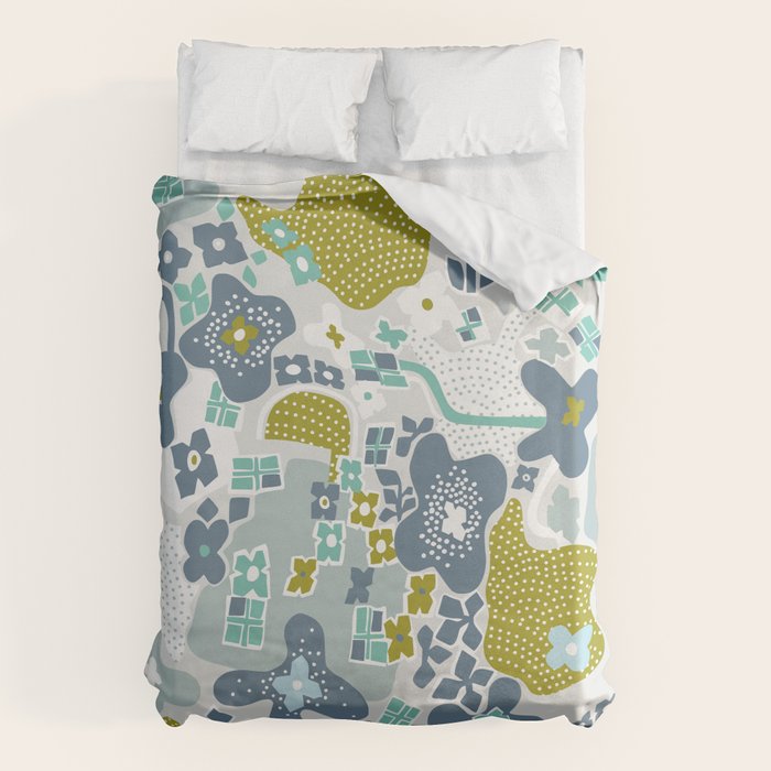 City life botanical park soft grey Duvet Cover Gallery Image 6