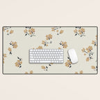 VINTAGE FLORAL NEUTRAL Desk Mat Gallery Image 1