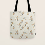 VINTAGE FLORAL NEUTRAL Tote Bag Gallery Image 1