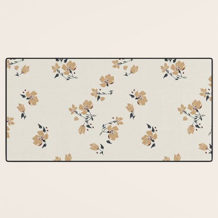 VINTAGE FLORAL NEUTRAL Desk Mat Gallery Image 3