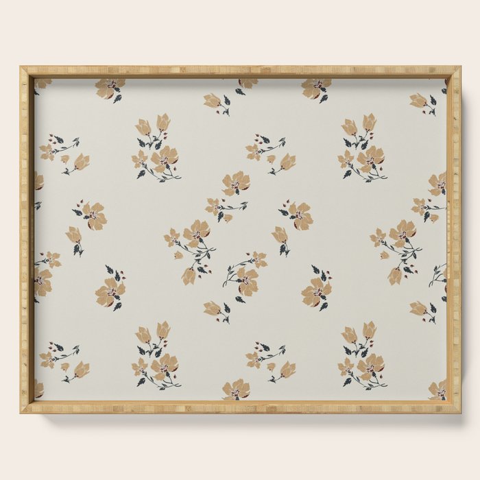 VINTAGE FLORAL NEUTRAL Serving Tray Gallery Image 1
