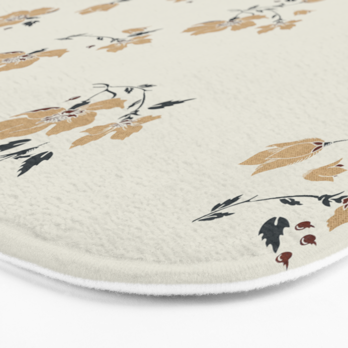 VINTAGE FLORAL NEUTRAL Bath Mat Gallery Image 3