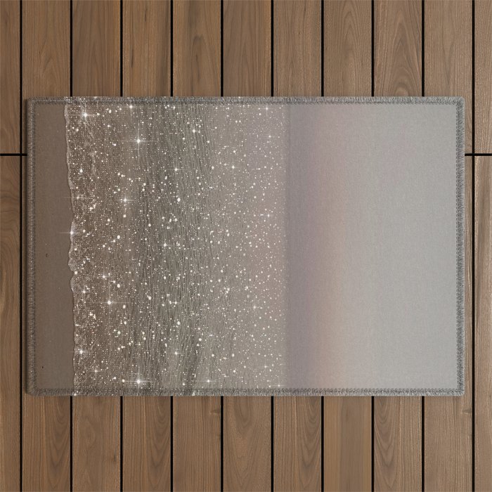 Beach Ocean Glitter Outdoor Rug Gallery Image 1