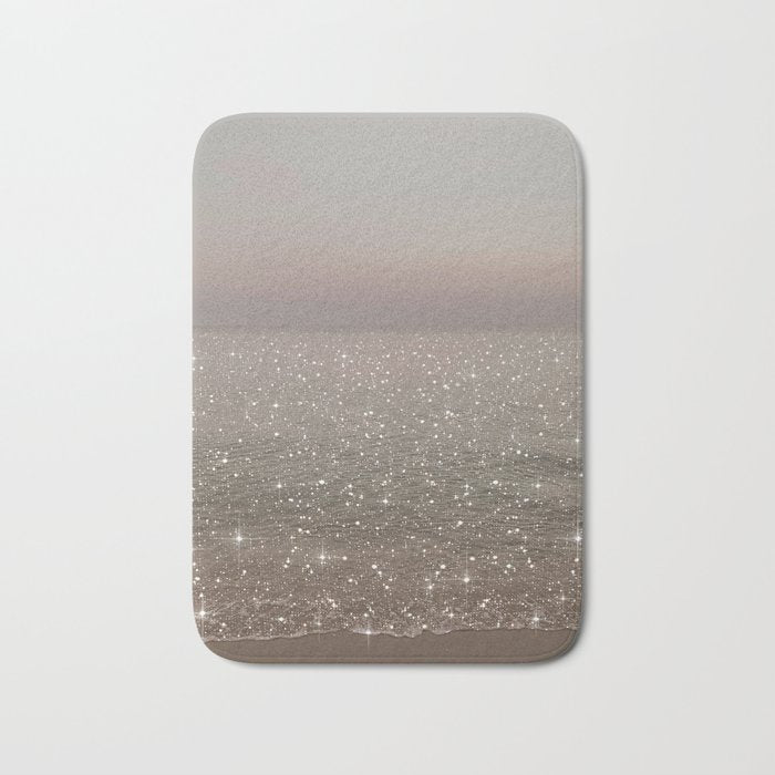 Beach Ocean Glitter Bath Mat Gallery Image 1