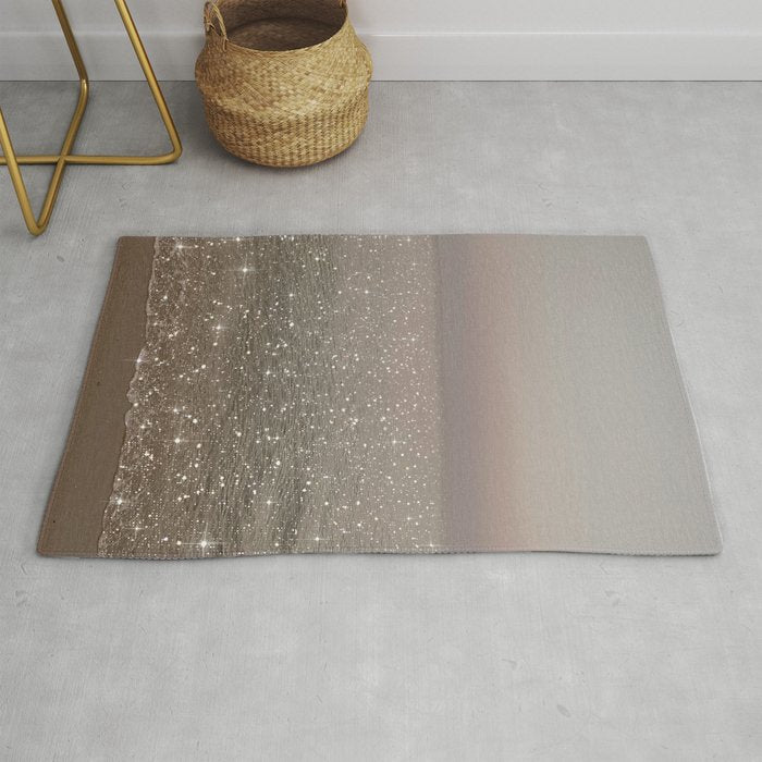 Beach Ocean Glitter Rug