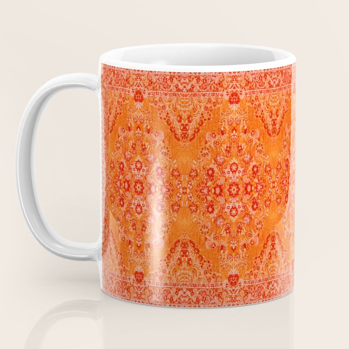 Orange Bohemian Oriental Heritage Traditional Vintage Moroccan Style Coffee Mug Gallery Image 3