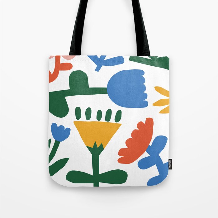 Retro spring flower nature drawing Tote Bag Gallery Image 1