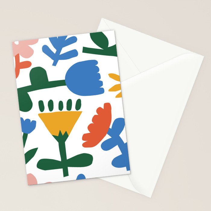 Retro spring flower nature drawing Stationery Card Gallery Image 2