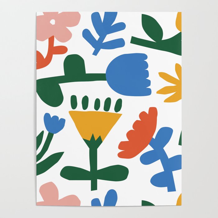 Retro spring flower nature drawing Poster Gallery Image 4