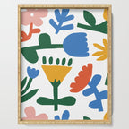 Retro spring flower nature drawing Serving Tray Gallery Image 1