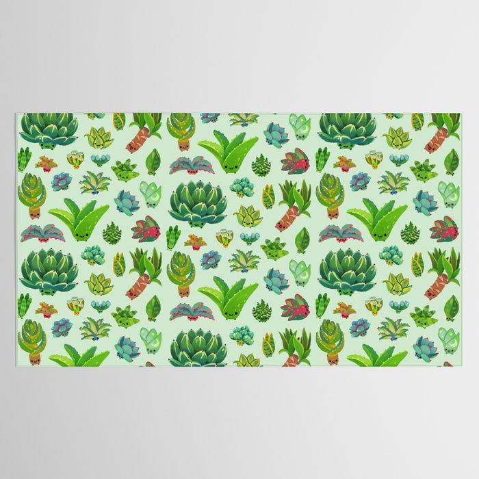 Baby succulent 1 - light Tablecloth Gallery Image 2