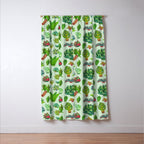 Baby succulent 1 - light Window Curtain Gallery Image 3
