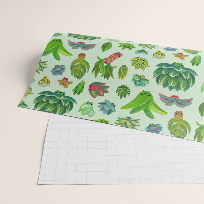 Baby succulent 1 - light Wrapping Paper Gallery Image 2