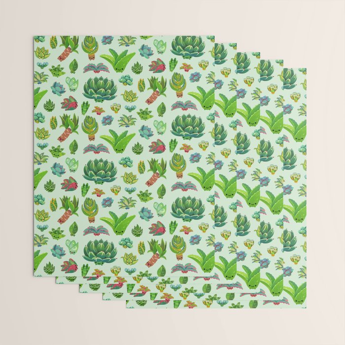 Baby succulent 1 - light Wrapping Paper Gallery Image 3