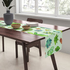 Baby succulent 1 - light Table Runner Gallery Image 2