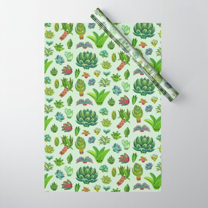 Baby succulent 1 - light Wrapping Paper Gallery Image 1
