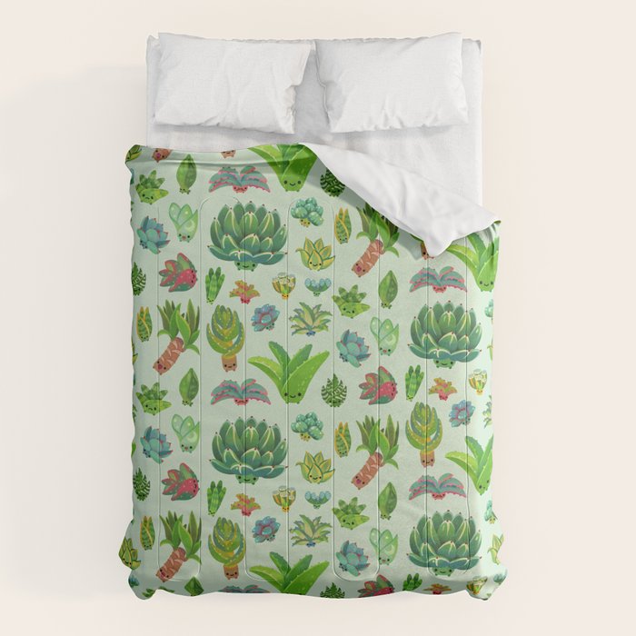 Baby succulent 1 - light Comforter Gallery Image 6