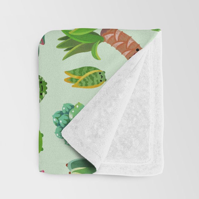 Baby succulent 1 - light Throw Blanket Gallery Image 3