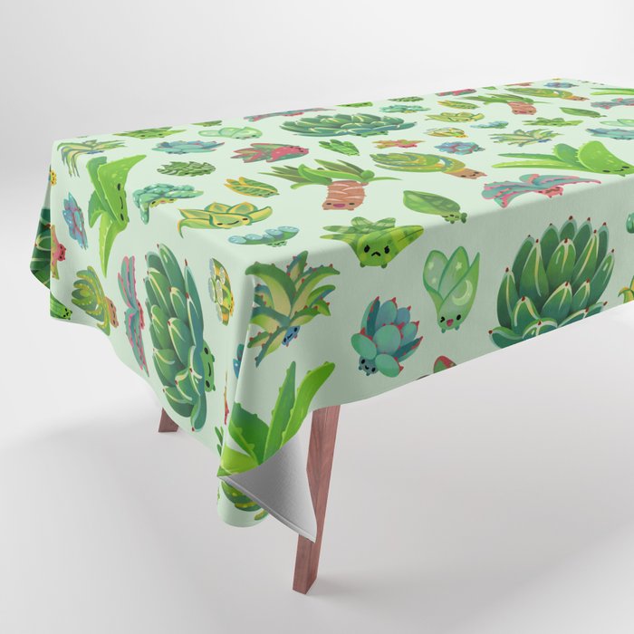 Baby succulent 1 - light Tablecloth Gallery Image 1