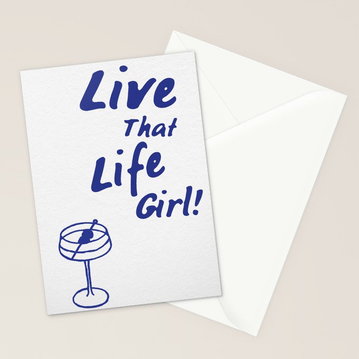 Live That Life Girl! Stationery Card Gallery Image 2