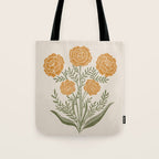 Marigold Block Print Tote Bag Gallery Image 1